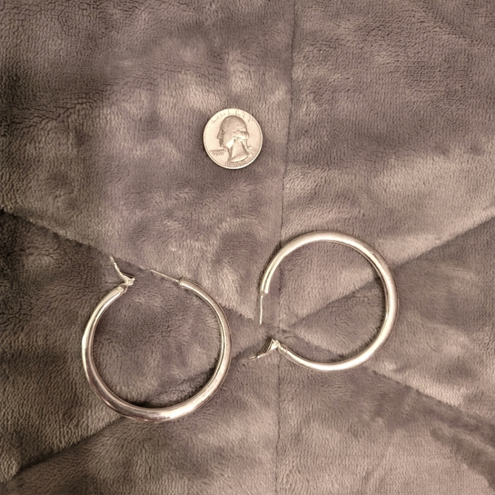 Sterling Silver Earrings Hoops